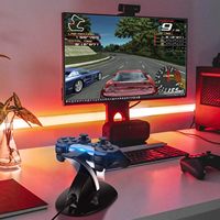 Prix de gros Station d'accueil de chargement portable multifonction 2 en 1 PS5 sans fil à double portail avec lumière LED pour manette PS5
