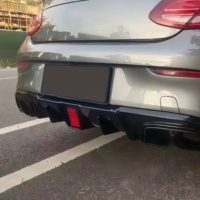 Lèvre de pare-chocs arrière en fibre de carbone style BRABUS avec éclairage pour Mercedes-Benz Classe C W205 2015-2021, très demandée