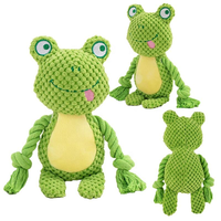 Jouets pour chiens en peluche écologiques en gros, jouets à mâcher interactifs en corde de coton pour chiots et petits chiens, pour le nettoyage des dents et la traction