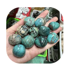 도매 고품질 20-30mm 크리스탈 치유 돌 천연 녹색 블루 Chrysocolla 돌돌 판매