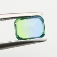 Fabrik preis Octagon Bicolor Turmalin Stein Glass teine für Schmuck