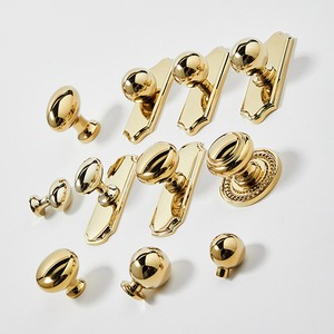 Armadio di lusso francese manici in oro "colomba uovo" in ottone massiccio con impugnature Vintage da cucina per cassettone notturno - Product Image 1