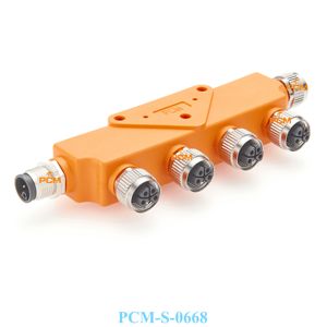 वाटरप्रूफ एम 12 एल कोडिंग एल-कोडित सेंसर कनेक्टर एम 12 पावर डिस्ट्रीब्यूटर्स 5-वायर 4 + पी 5पिन एडाप्टर शाखा केबल - Product Image 1