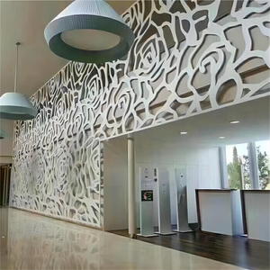 Panneau de clôture <span class=keywords><strong>extérieur</strong></span> en aluminium moderne de luxe, personnalisable, en métal découpé au laser, nouveau design, pour l'intimité - Product Image 4