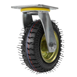 ล้อเลื่อนยางตันแบบเงียบ ขนาดใหญ่ 6 8 10 นิ้ว สำหรับงานหนัก พร้อมเบรก - Product Image 3
