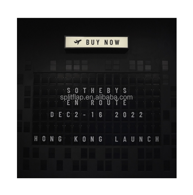Sotheby's Launch Display Board Split Flap Display