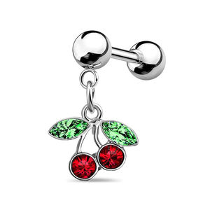 Nuovo <span class=keywords><strong>Design</strong></span> Gioielli per Piercing all'Orecchio, Orecchino a Ciliegia per Cartilagine e Trago, Gioielli alla Moda per Uomo e Donna, Anello per Orecchio Helix - Product Image 1