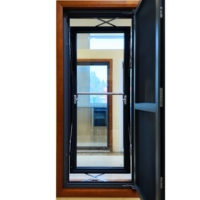 Ventana Corredera Exterior Moderna Tipo Guillotina de Aleación de Aluminio para Balcón, Doble Cristal Insonorizado con Malla de Acero Inoxidable