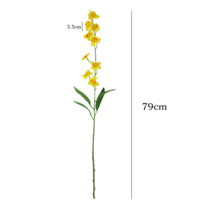 Bouquet de narcisses artificiels Ice Storm, blanc et jaune, fleurs en plastique et soie, décoration de mariage et de maison, lot unique - Product Image 4