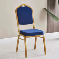 Chaise de salle à manger moderne de luxe empilable, imperméable, durable, avec pieds en métal doré, revêtement en lin, pour la maison, le bureau ou la salle à manger, garantie 5 ans