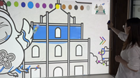 Système de projection murale interactif intelligent pour applications de peinture au pistolet, affichage numérique, formation et projets de peinture créative