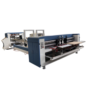 Box Gluing Machine Automatic Corrugated Box Stitching Gluing Carton Folder Gluer Machine