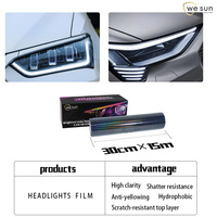 Film de protection pour phares de voiture Wesun HL-PVC-FW en PVC de haute qualité, coloré, en nid d'abeille, anti-rayures, anti-UV, transparent, anti-oxydation