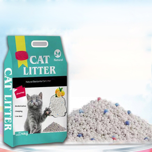 OEM Dust-Free 100% Natural Sodium Cat Litter Lemon Scent Lock Strong caked Bentonite cat litter