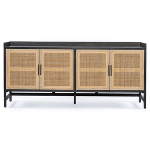 Aparador de Madera Maciza Tallado a Mano, Mueble de Almacenamiento para Comedor, Diseño Tradicional de Madera para Interiores del Hogar - Product Image 1