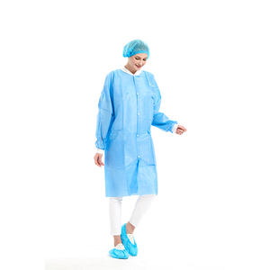 ISO 13485 Noir Blanc Non Tissé Manteau Jetable Lab Manteaux Rose <span class=keywords><strong>SMS</strong></span> - Product Image 5
