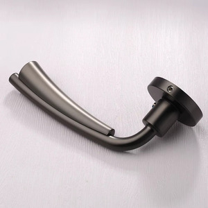 Manija de Puerta Redonda Negra Mate con Cerradura, Manija Interior con Acabado Negro Mate, Palancas Mecánicas Simétricas - Product Image 5