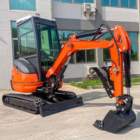 Excavadora con Motor Kubota, Precio Bajo, Venta de Excavadora Compacta 2026, Nuevo Diseño sin Cola, Microexcavadora con Orugas de Goma para Ingeniería