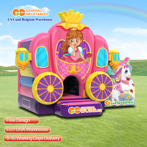 Toboggan aquatique gonflable en PVC écologique pour enfants, château de princesse, pour l'été en plein air - Product Image 2