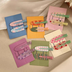 Großhandel <span class=keywords><strong>2</strong></span> Stück Set Benutzer definierte Obst Acryl Haars pangen für Mädchen Sweet Cute Seamless Haarnadel Zubehör Neue Acryl Haars pangen - Product Image 3