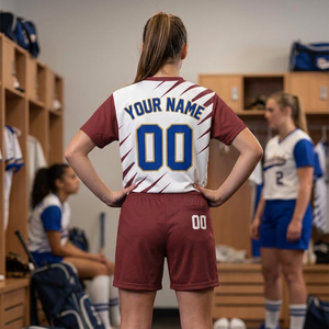 Conjunto de Uniforme de Fútbol Personalizado con Impresión a Medida, Camiseta y Pantalones Cortos de Fútbol con Nombre de Equipo, Nombre y Número del Jugador, para Adultos, 100% Poliéster, Cuello en V - Product Image 6