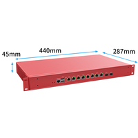 BKHD OEM Rouge 1U RackMount 8*1G Lan 2*SFP Pare-feu Appliance Intel I3-3110M Openwrt Pfsense Routeur Passerelle Internet Serveur X86