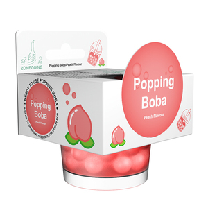 Fournisseur de thé boba direct vente en gros 125g miel pêche boba popping pour thé à bulles et desserts - Product Image 1