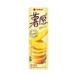 Vente en gros de chips de pommes de terre croustillantes salées pour enfants, aliments soufflés comestibles, prêts à consommer, en boîte de 104g, OEM ODM - Product Image 2