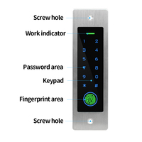 Clavier de contrôle d'accès par empreinte digitale Bluetooth Tuya EF4, installation intégrée, métal, étanche, rétroéclairage, ouvre-porte à relais, lecteur