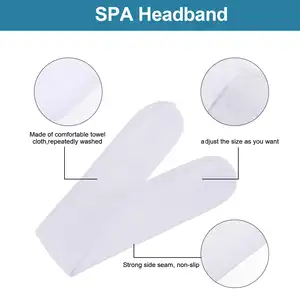 Wholesale Custom Logo Spa Accessories Terry Cloth Knitted Yoga Style Headband For Women Girls