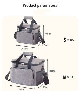 Grand sac isotherme réutilisable et étanche avec bandoulière réglable pour pique-nique, randonnée, cadeau - Product Image 2