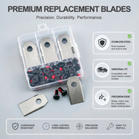 Lot de 9 lames de tondeuse à gazon robotisée universelles, lames de coupe en acier inoxydable avec vis, compatibles avec la plupart des modèles de tondeuses robotisées, pièces de rechange