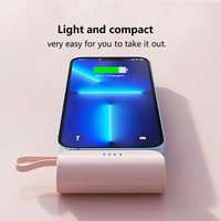 Batería Ligera de Polímero de Litio con Conector de Carga Integrado, Cable USB de Carga Rápida, Banco de Energía Portátil de 4500mAh, Soporte Móvil, Fuente de Alimentación