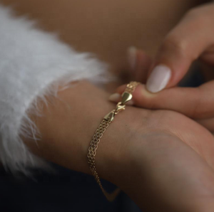 Cadeau pour femme Surface brillante Accessoires pour femme Bracelets à maillons en chaîne Bismarck Chaîne épaisse à chevrons - Product Image 6