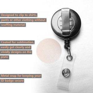 Gulungan lencana logam kustom, reel lencana logam sublimasi, reel kosong yang dapat ditarik untuk pencetakan khusus - Product Image 5