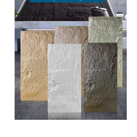 Panneau mural en pierre PU d'usine, panneaux en pierre artificielle PU, aspect champignon, 1200x600mm, panneau décoratif intérieur, décoration murale champignon