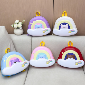 Sac à dos pour tout-petit ours arc-en-ciel, coque rigide en EVA, dessin animé mignon, unisexe, sac d'école pour enfants, sac pour bébé, fabricant chinois - Product Image 1