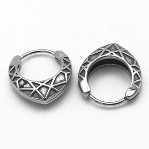 Yunnique Boucles d'oreilles à clipser géométriques en acier inoxydable, design minimaliste, bijoux de mode unisexe - Product Image 3