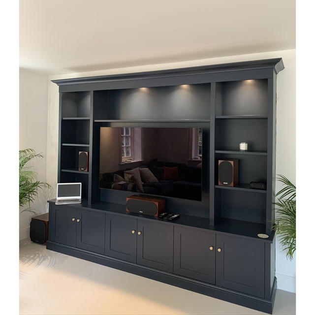 CBMmart Living Room Furniture Modern Unit TV Console Cabinet with Fireplace Entertainment Center with Fireplace Tv Cabinet