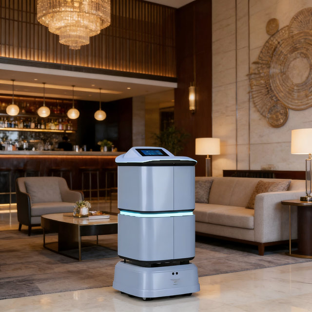 Premium Smart Commercial Service Robot 4G/5G Wi-Fi IP65 Rated 40kg Payload Auto Charge Android-Based Hotel Room Delivery Guest