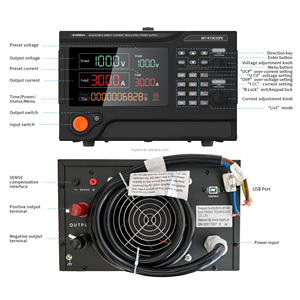 MYAMI-Fuente de alimentación regulada por CC de laboratorio negro, potencia de laboratorio, 5A, 10A, 20A, 100V, 30A, 3000W, 5A, 10A, 20A, con temporizador ajustado para el desarrollo de pruebas de envejecimiento - Product Image 4