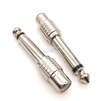 1/4in 6.35mm Prise mâle vers RCA femelle Connecteur haut-parleur Adaptateur RCA vers Jack stéréo 6.3 MM Prise mâle Microphone
