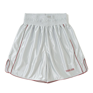 Shorts de sport confortables pour homme Healy, noirs, avec bande latérale blanche, taille élastique, séchage rapide, impression de logo personnalisée - Product Image 4
