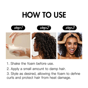 <span class=keywords><strong>Mousse</strong></span> <span class=keywords><strong>Coiffante</strong></span> Thermoprotectrice Légère Anti-Crunch Définition des Boucles Bouclage Thermique <span class=keywords><strong>Cheveux</strong></span> Lisses et Brillants - Product Image 6