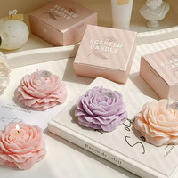 Handgefertigte Natürliche Sojawachs-Blumenförmige Duftkerze für Valentinstag, Geburtstag, Hochzeit