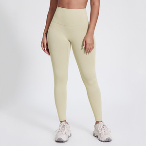 Vêtements de sport Aoyema Leggings de sport taille haute pour filles colorées Pantalon de yoga extensible dans les quatre sens Leggings de yoga d'entraînement - Product Image 3