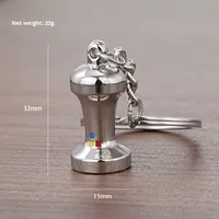 Porte-clés pendentif photo numérique 3D personnalisable en acier inoxydable, design tasse à café écologique, commémoratif créatif en métal pour voiture