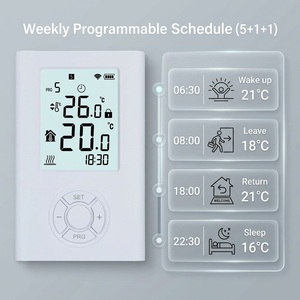 <span class=keywords><strong>Thermostat</strong></span> numérique filaire pour chaudière à <span class=keywords><strong>gaz</strong></span>, contrôle de chauffage, <span class=keywords><strong>thermostat</strong></span> filaire programmable pour chaudière, <span class=keywords><strong>thermostat</strong></span> mural programmable - Product Image 3