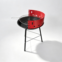 Barbecue rond d'extérieur, barbecue portable, barbecue extérieur pour jardin, balcon, fête