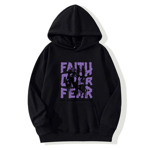 Chalecos con Capucha Gris Claro para Mujer, Estampado Religioso de <span class=keywords><strong>Fe</strong></span> y Miedo, Transpirables, Largos, Holgados, Cómodos, de Algodón, para Primavera y Otoño - Product Image 6